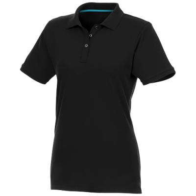 Picture of BERYL SHORT SLEEVE WOMENS ORGANIC RECYCLED POLO in Solid Black