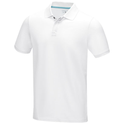 Picture of GRAPHITE GREY SHORT SLEEVE MEN’S ORGANIC POLO in White