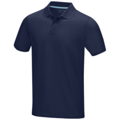 Picture of GRAPHITE GREY SHORT SLEEVE MEN’S ORGANIC POLO in Navy.