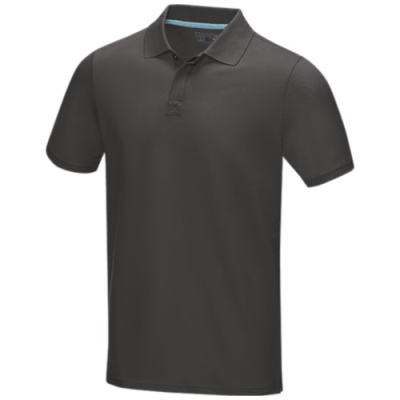 Picture of GRAPHITE GREY SHORT SLEEVE MEN’S ORGANIC POLO in Storm Grey.