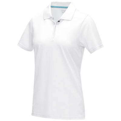 Picture of GRAPHITE GREY SHORT SLEEVE WOMEN’S ORGANIC POLO in White