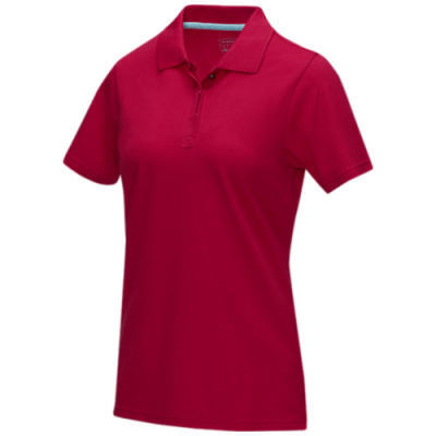 Picture of GRAPHITE GREY SHORT SLEEVE WOMEN’S ORGANIC POLO in Red