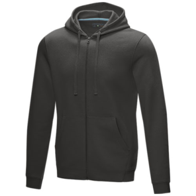 Picture of RUBY MEN’S ORGANIC RECYCLED FULL ZIP HOODED HOODY in Storm Grey.