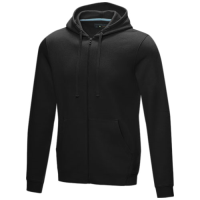 Picture of RUBY MEN’S ORGANIC RECYCLED FULL ZIP HOODED HOODY in Solid Black