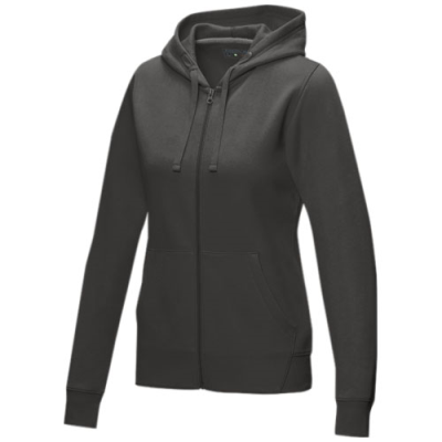 Picture of RUBY WOMEN’S ORGANIC RECYCLED FULL ZIP HOODED HOODY in Storm Grey.