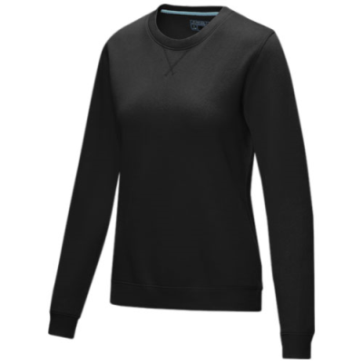 Picture of JASPER WOMEN’S ORGANIC RECYCLED CREW NECK SWEATER in Solid Black.