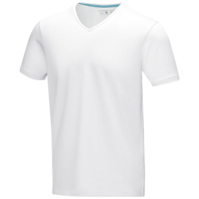 Picture of KAWARTHA SHORT SLEEVE MENS ORGANIC V-NECK TEE SHIRT in White