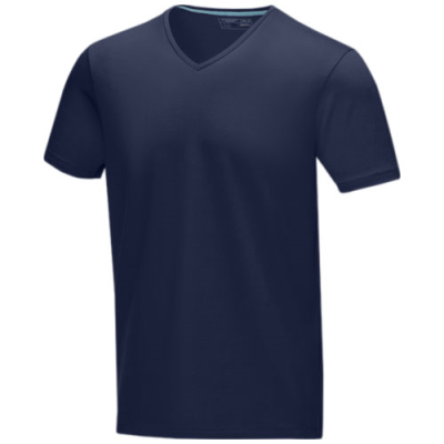 Picture of KAWARTHA SHORT SLEEVE MENS ORGANIC V-NECK TEE SHIRT in Navy