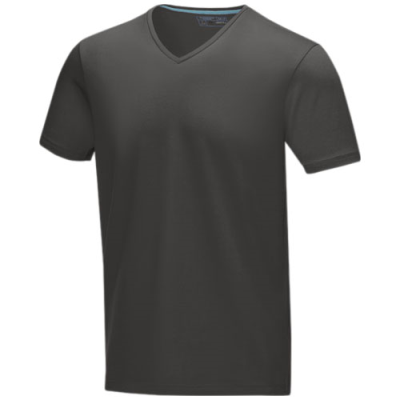 Picture of KAWARTHA SHORT SLEEVE MENS ORGANIC V-NECK TEE SHIRT in Storm Grey