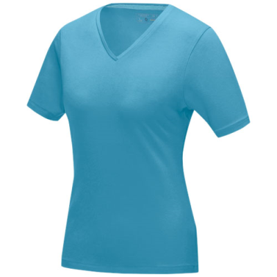 Picture of KAWARTHA SHORT SLEEVE WOMENS ORGANIC V-NECK TEE SHIRT in Nxt Blue.