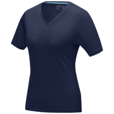 Picture of KAWARTHA SHORT SLEEVE WOMENS ORGANIC V-NECK TEE SHIRT in Navy