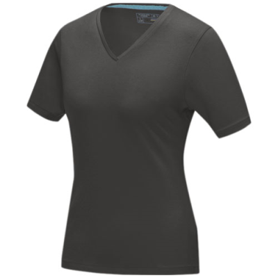 Picture of KAWARTHA SHORT SLEEVE WOMENS ORGANIC V-NECK TEE SHIRT in Storm Grey