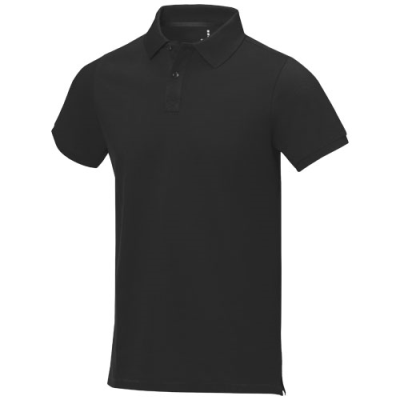 Picture of CALGARY SHORT SLEEVE MENS POLO in Solid Black.