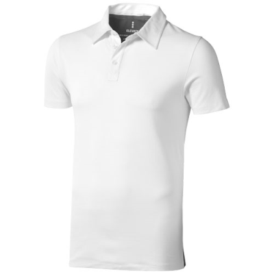 Picture of MARKHAM SHORT SLEEVE MENS STRETCH POLO in White.