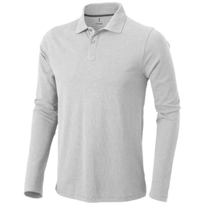 Picture of OAKVILLE LONG SLEEVE MENS POLO in Grey Melange.