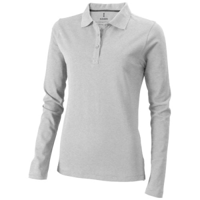 Picture of OAKVILLE LONG SLEEVE WOMENS POLO in Grey Melange