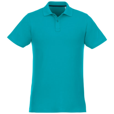 Picture of HELIOS SHORT SLEEVE MENS POLO in Aqua.