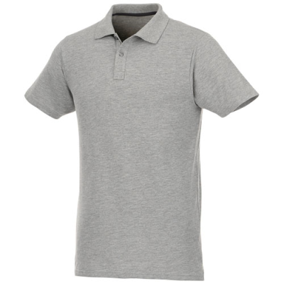 Picture of HELIOS SHORT SLEEVE MENS POLO in Heather Grey.