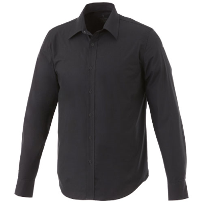 Picture of HAMELL LONG SLEEVE MENS SHIRT in Solid Black.