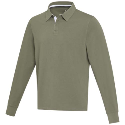 Picture of CLYDE UNISEX ORGANIC RUGBY POLO SWEATSHIRT in Green