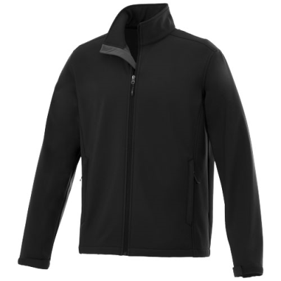 Picture of MAXSON MENS SOFTSHELL JACKET in Solid Black.