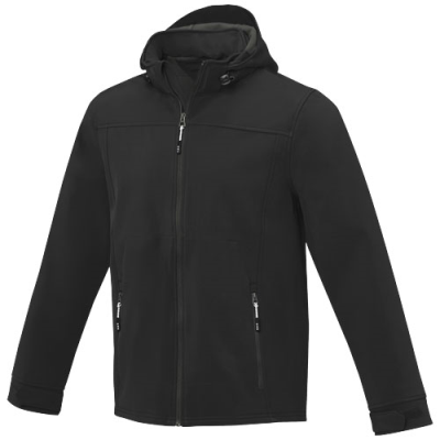 Picture of LANGLEY MENS SOFTSHELL JACKET in Solid Black.