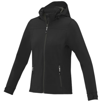 Picture of LANGLEY WOMENS SOFTSHELL JACKET in Solid Black.