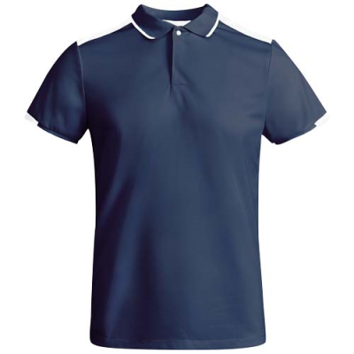 Picture of TAMIL SHORT SLEEVE CHILDRENS SPORTS POLO in Navy Blue & White.