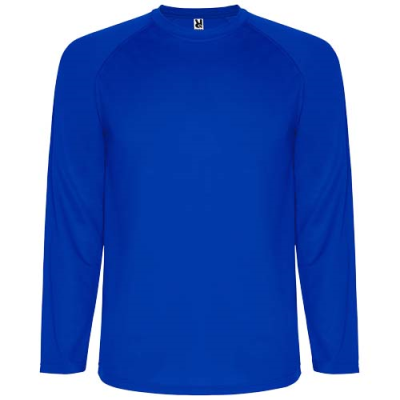 Picture of MONTECARLO LONG SLEEVE CHILDRENS SPORTS TEE SHIRT in Blue