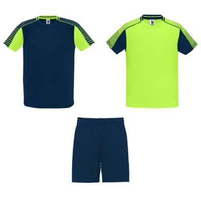 Picture of JUVE CHILDRENS SPORTS SET in Fluor Green & Navy Blue