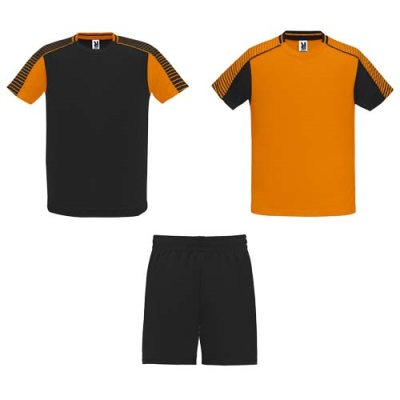 Picture of JUVE CHILDRENS SPORTS SET in Orange & Solid Black.