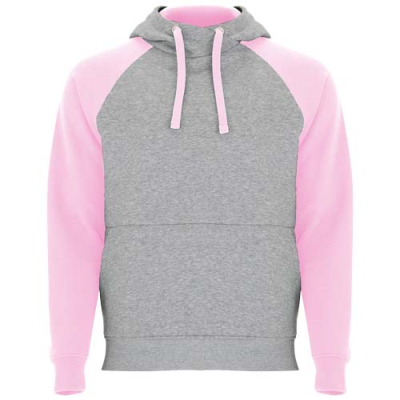 Picture of BADET CHILDRENS TWO-TONE HOODED HOODY in Heather Grey_&_Light Pink.