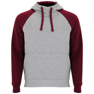 Picture of BADET CHILDRENS TWO-TONE HOODED HOODY in Heather Grey & Garnet