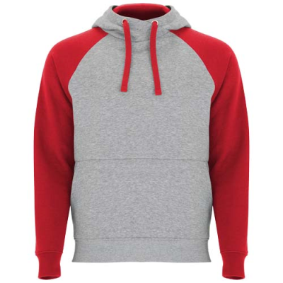 Picture of BADET CHILDRENS TWO-TONE HOODED HOODY in Heather Grey_&_Red