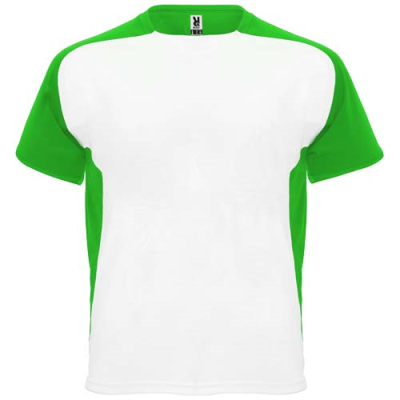 Picture of BUGATTI SHORT SLEEVE CHILDRENS SPORTS TEE SHIRT in White_&_Fern Green