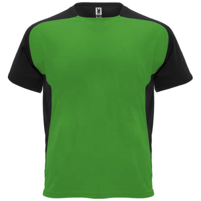 Picture of BUGATTI SHORT SLEEVE CHILDRENS SPORTS TEE SHIRT in Fern Green & White.