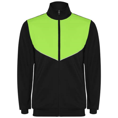 Picture of EVANS CHILDRENS TRACKSUIT in Solid Black & Lime