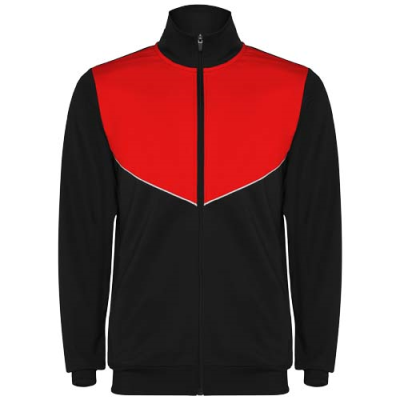 Picture of EVANS CHILDRENS TRACKSUIT in Solid Black & Red.