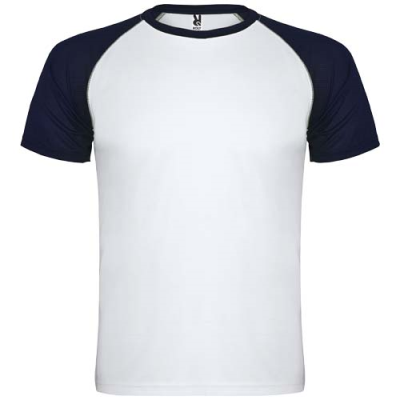 Picture of INDIANAPOLIS SHORT SLEEVE CHILDRENS SPORTS TEE SHIRT in White & Navy Blue