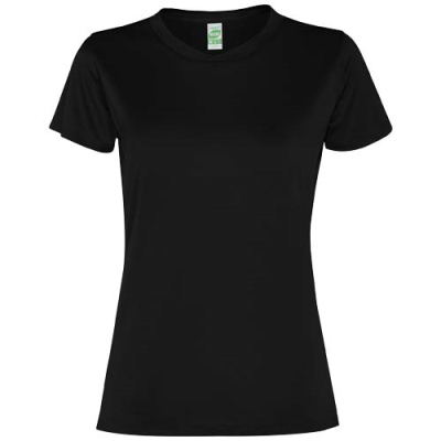 SLAM SHORT SLEEVE WOMENS SPORTS TEE SHIRT in Solid Black.