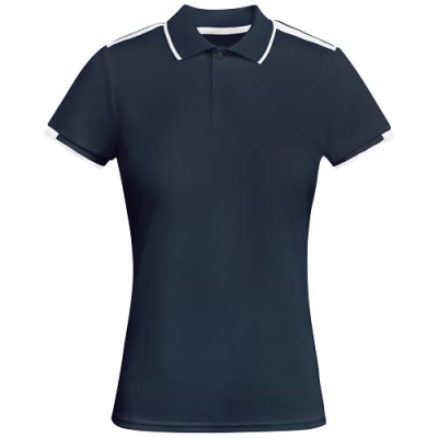 Picture of TAMIL SHORT SLEEVE WOMENS SPORTS POLO in Navy Blue&White