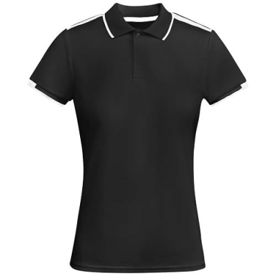 Picture of TAMIL SHORT SLEEVE WOMENS SPORTS POLO in Solid Black&White