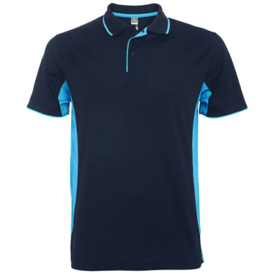 Picture of MONTMELO SHORT SLEEVE UNISEX SPORTS POLO in Navy Blue & Sky Blue.