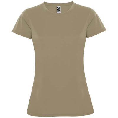 Picture of MONTECARLO SHORT SLEEVE WOMENS SPORTS TEE SHIRT in Dark Sand.