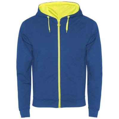 Picture of FUJI UNISEX SWEAT JACKET in Royal Blue_&_Fluor Yellow.