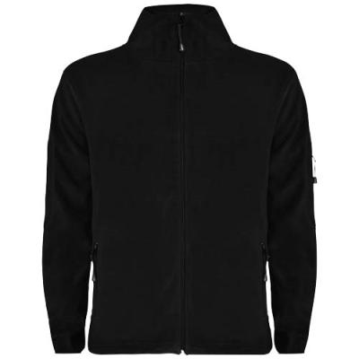 Picture of LUCIANE MENS FULL ZIP FLEECE JACKET in Solid Black.