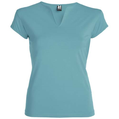 Picture of BELICE SHORT SLEEVE WOMENS TEE SHIRT in Dusty Blue.