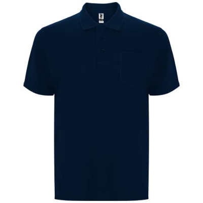 Picture of CENTAURO PREMIUM SHORT SLEEVE UNISEX POLO in Navy Blue.