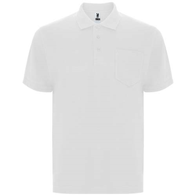 Picture of CENTAURO PREMIUM SHORT SLEEVE UNISEX POLO in White.