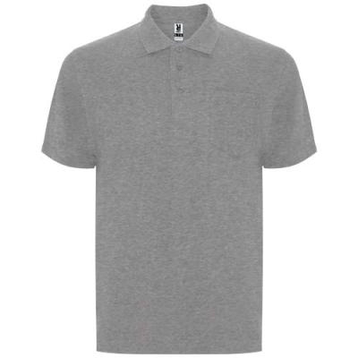 Picture of CENTAURO PREMIUM SHORT SLEEVE UNISEX POLO in Marl Grey